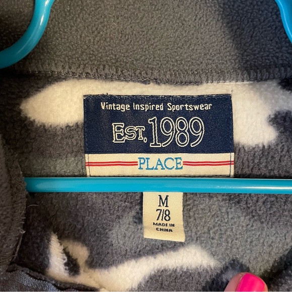 4/$13 The Children’s Place Camo Fleece Jacket - Medium 7/8 - Picture 2 of 2